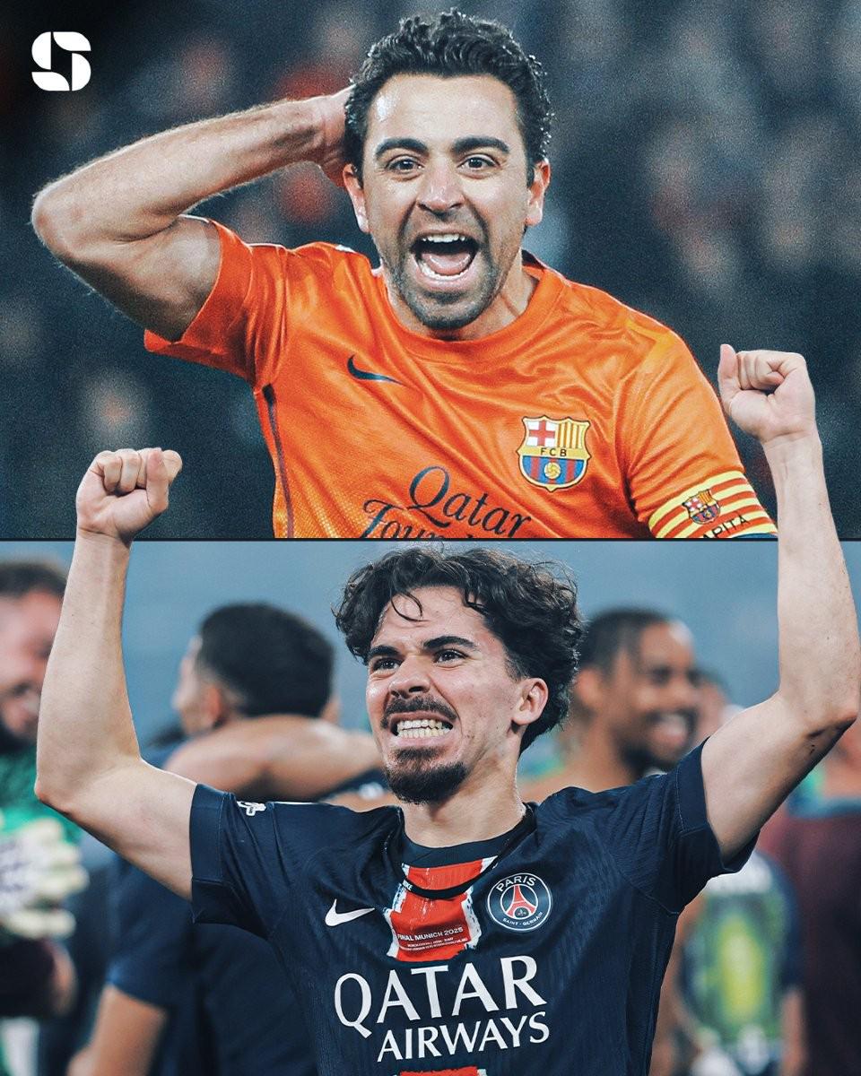 維蒂尼亞歐冠單賽季傳球1294次，僅次于哈維的1299次