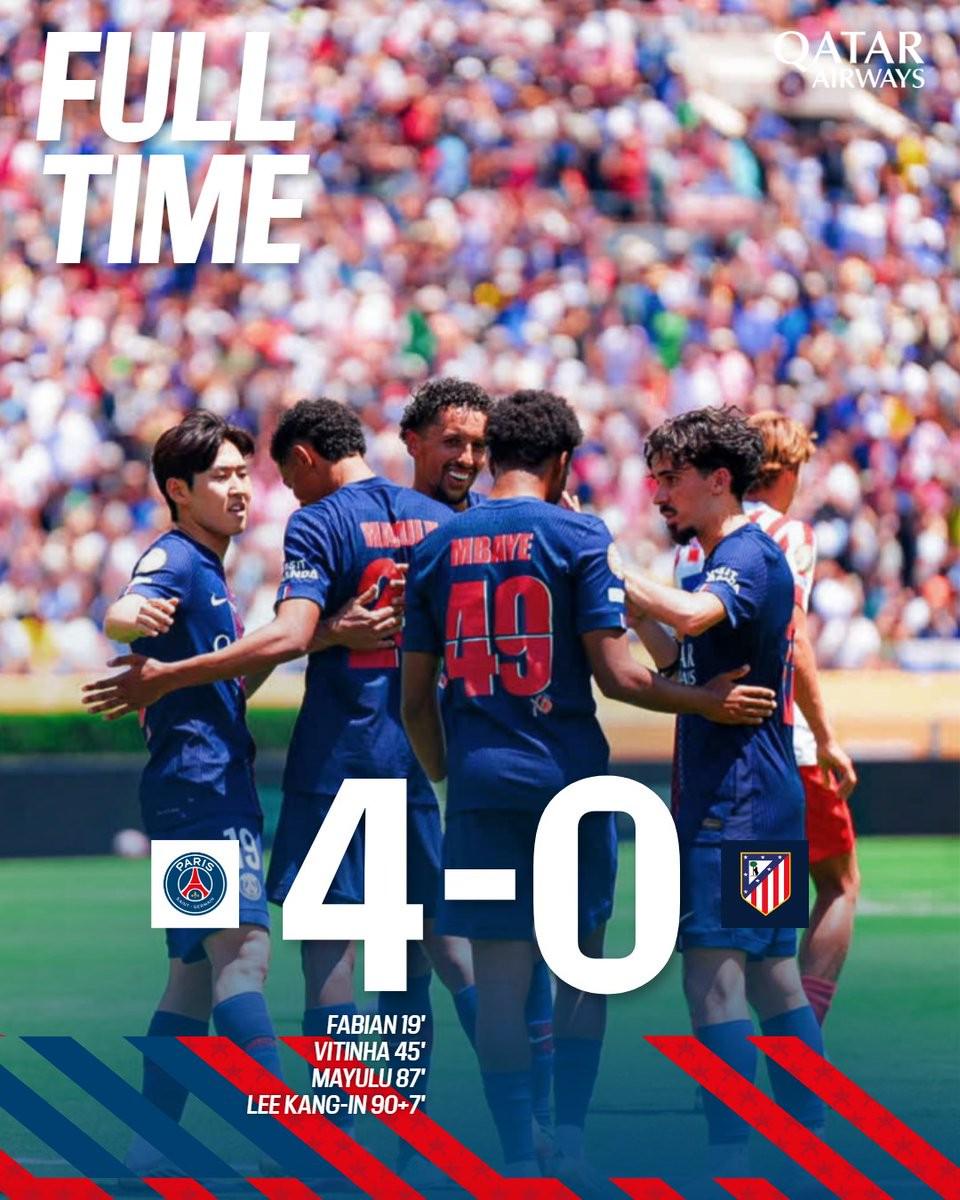 攻擊力驚人，巴黎今年36場正式比賽有14場至少打進4球