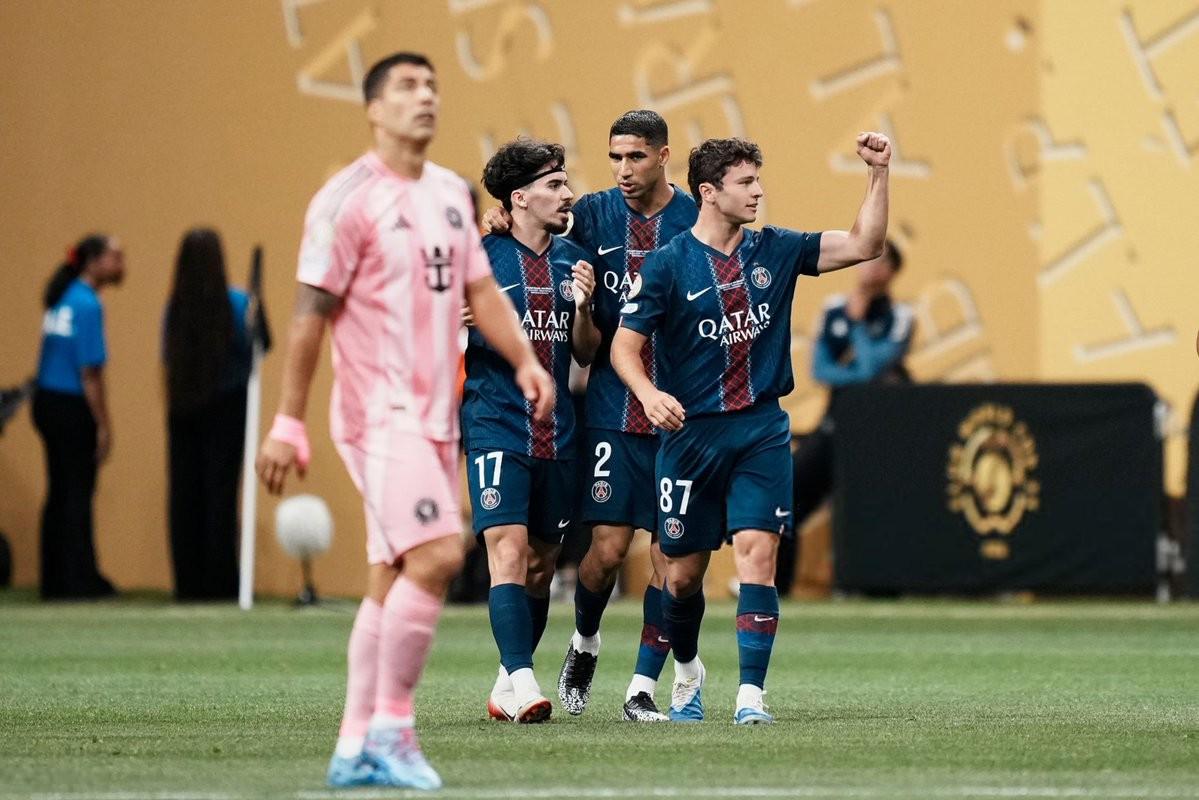 4-0領(lǐng)先邁阿密，巴黎自2018年以來(lái)首次在國(guó)際比賽半場(chǎng)領(lǐng)先4球